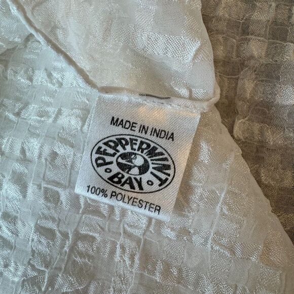 Peppermint Bay Women Versatile White Waffle-Textured Swimsuit Cover Up One Size - Picture 2 of 2